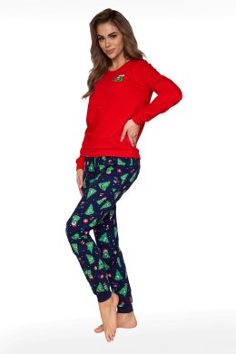 PIŻAMA DAMSKA 671/419 CHRISTMAS TREE - CZERWONY, XXL CORNETTE
