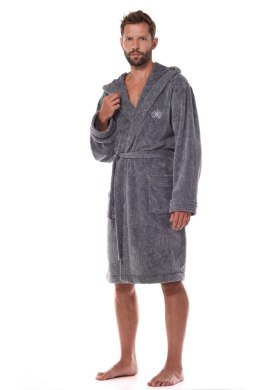 SZLAFROK MĘSKI MASTER 2452 3XL - GRAFIT, 3XL L&L
