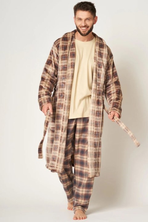 SZLAFROK MĘSKI MGL 402 B24 - BRĄZOWY, XL/XXL KEY