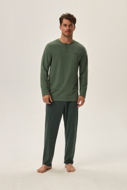 PIŻAMA MĘSKA HALE 41917 AW24 - ZIELONY, M, 70X HENDERSON