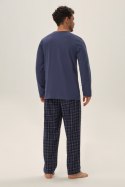 PIŻAMA MĘSKA HERB 41913 AW24 - GRANATOWY, L, 59X HENDERSON