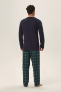 PIŻAMA MĘSKA HERB 41913 AW24 - GRANATOWY, M, 59X HENDERSON