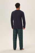 PIŻAMA MĘSKA HERB 41913 AW24 - NIEBIEKI, 2XL, 95X HENDERSON