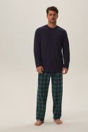 PIŻAMA MĘSKA HERB 41913 AW24 - NIEBIEKI, 3XL, 95X HENDERSON
