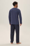 PIŻAMA MĘSKA HERB 41913 AW24 - NIEBIEKI, M, 95X HENDERSON
