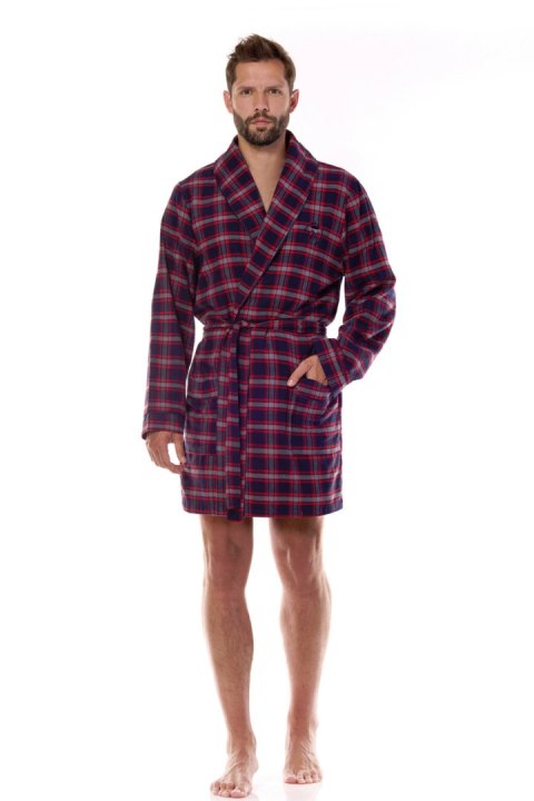 SZLAFROK MĘSKI BJ 2470 - DARK BLUE, L L&L SZLAFROK MĘSKI BJ 2470 - DARK BLUE, L L&L