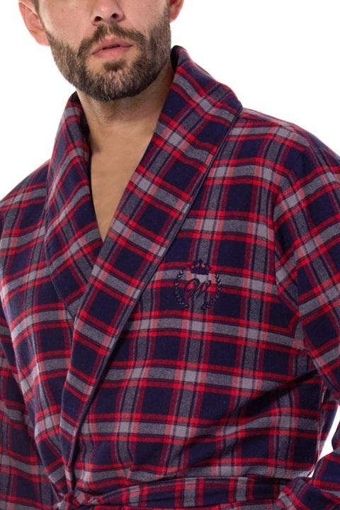 SZLAFROK MĘSKI BJ 2470 - DARK BLUE, L L&L SZLAFROK MĘSKI BJ 2470 - DARK BLUE, L L&L