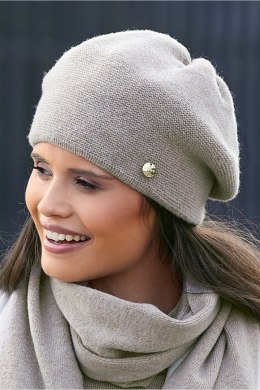 CZAPKA P-068 - BEŻ, UNIWERSALNY, A OFF PINK