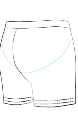 KĄPIELÓWKI MĘSKIE L11 LONG - BLUE, XL, 12 SELF