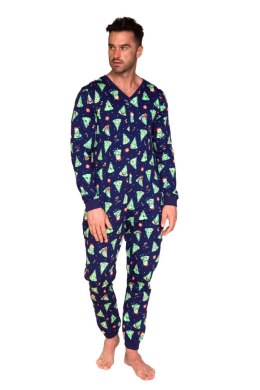 KOMBINEZON MĘSKI DR 196/284 CHRISTMAS TREE 2 - GRANAT, XL CORNETTE