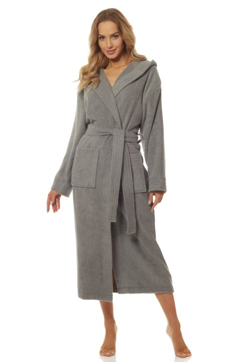 L&L SZLAFROK DAMSKI DŁUGI 2102 - GRAFIT, XL L&L SZLAFROK DAMSKI DŁUGI 2102 - GRAFIT, XL