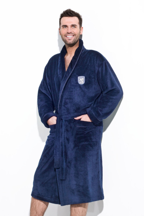 SZLAFROK MĘSKI BORYS - NAVY, XL, 3 L&L SZLAFROK MĘSKI BORYS - NAVY, XL, 3 L&L