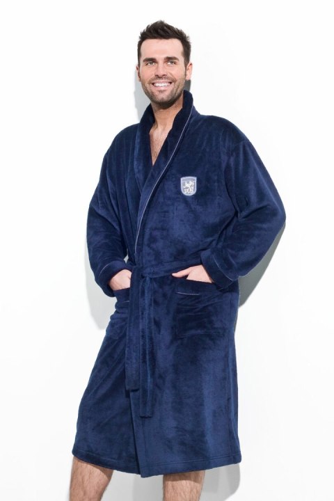 SZLAFROK MĘSKI BORYS - NAVY, L, 3 L&L SZLAFROK MĘSKI BORYS - NAVY, L, 3 L&L