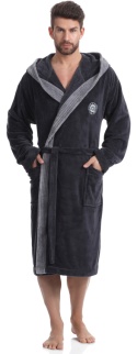 SZLAFROK MĘSKI GEORGE 3XL - GRAFIT, 3XL, 3 L&L