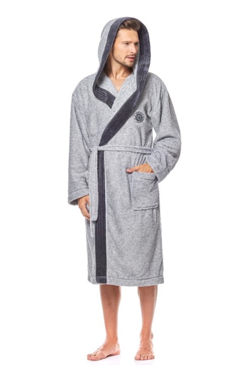 SZLAFROK MĘSKI GEORGE - GRANAT, XL, 2 L&L SZLAFROK MĘSKI GEORGE - GRANAT, XL, 2 L&L