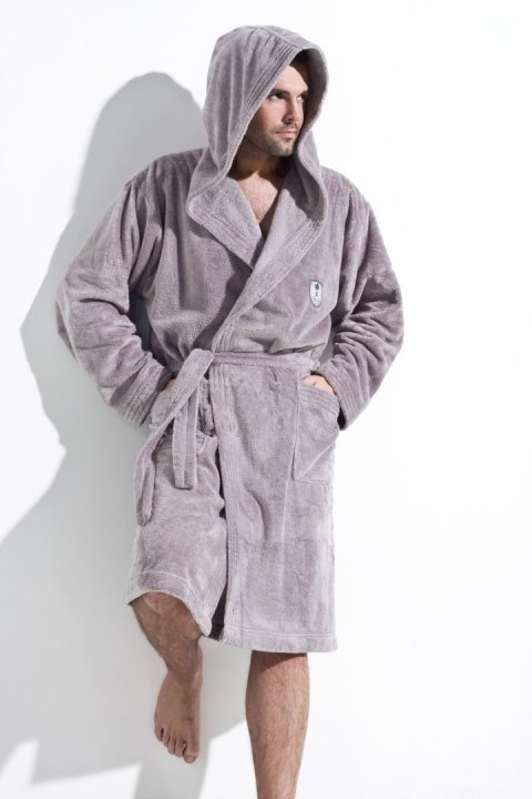 SZLAFROK MĘSKI IWO - SZARY, 2XL, 4 L&L SZLAFROK MĘSKI IWO - SZARY, 2XL, 4 L&L