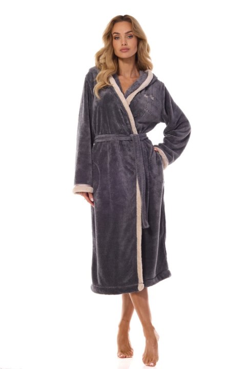 SZLAFROK DAMSKI DŁUG 2419-3XL - ECRI, 3XL L&L SZLAFROK DAMSKI DŁUG 2419-3XL - ECRI, 3XL L&L