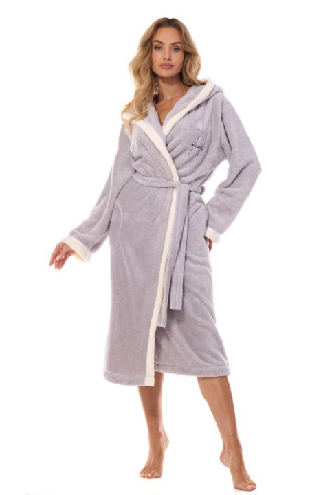 SZLAFROK DAMSKI DŁUG 2419-3XL - ECRI, 3XL L&L SZLAFROK DAMSKI DŁUG 2419-3XL - ECRI, 3XL L&L