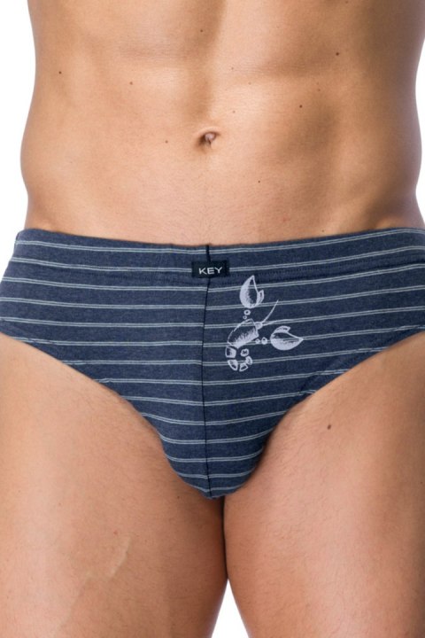 SLIPY MĘSKIE MPP 362 B24 - GRANATOWY-SZARY, M KEY