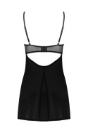 SERENA LOVE KOSZULKA I STRINGI - CZARNY, XL/2XL OBSESSIVE