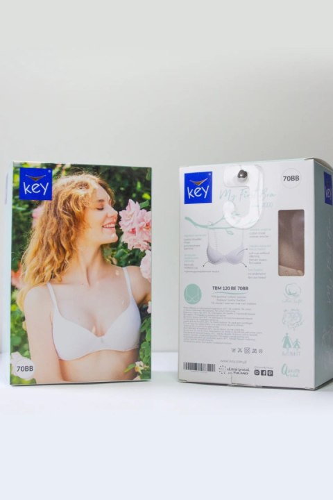 BIUSTONOSZ DLA NASTOLATKI TBM 120 BIAŁY - BIAŁY, 80CC KEY