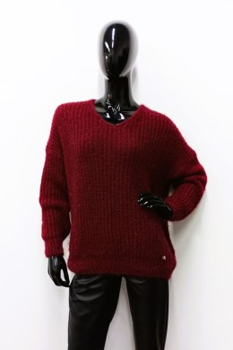 SWETER TONNA - BUTELKOWA ZIELEŃ, UNIWERSALNY OFF PINK