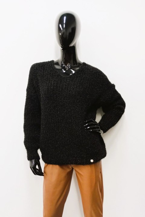 SWETER TONNA - CZARNY, UNIWERSALNY OFF PINK SWETER TONNA - CZARNY, UNIWERSALNY OFF PINK