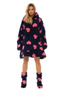 SZLAFROK DAMSKI 2468 + SKARPETY - AMARANT, ONE SIZE, 6 L&L