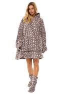 SZLAFROK DAMSKI 2468 + SKARPETY - AMARANT, ONE SIZE, 6 L&L