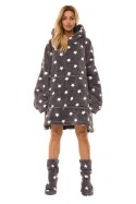 SZLAFROK DAMSKI 2468 + SKARPETY - AMARANT, ONE SIZE, 6 L&L