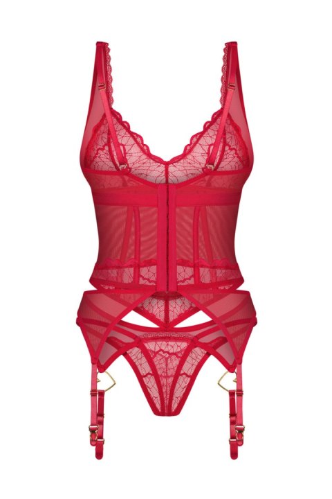 CUPIDE DESIR GORSET I STRINGI - CZERWIEŃ, S/M OBSESSIVE CUPIDE DESIR GORSET I STRINGI - CZERWIEŃ, S/M OBSESSIVE