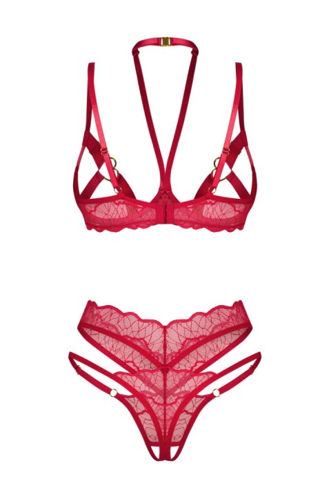 CUPIDE DESIR KOMPLET 2-CZĘŚCIOWY OTWARTY - CZERWIEŃ, L/XL OBSESSIVE CUPIDE DESIR KOMPLET 2-CZĘŚCIOWY OTWARTY - CZERWIEŃ, L/XL OBSESSIVE