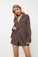 PIŻAMA DAMSKA MARGOT SHORT - BROWN/PINK, S ARUELLE