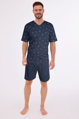 PIŻAMA MĘSKA KR 472/287 GLEN - GRANAT, XL CORNETTE