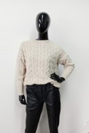 SWETER ALITA - JASNY BEŻ, S/M OFF PINK