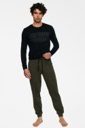 PIŻAMA MĘSKA BADGE 40040 AW22 - CZARNY, M, 99X HENDERSON