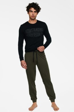 PIŻAMA MĘSKA BADGE 40040 AW22 - CZARNY, M, 99X HENDERSON
