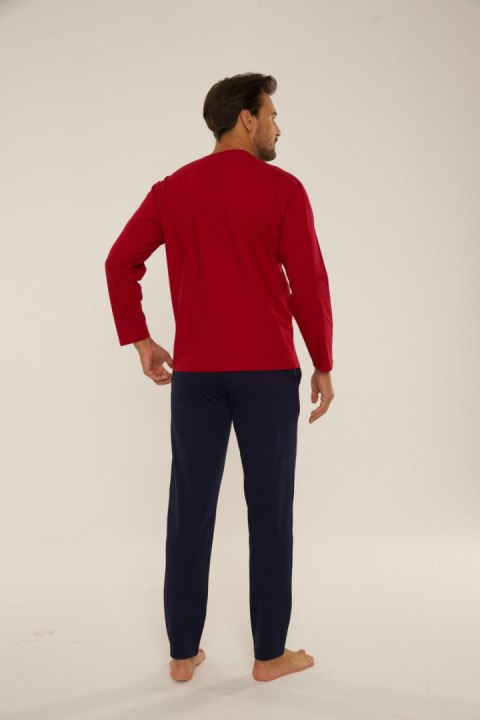 PIŻAMA MĘSKA KEVIN 683 - BORDOWY, 2XL DE LAFENSE PIŻAMA MĘSKA KEVIN 683 - BORDOWY, 2XL DE LAFENSE