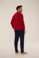 PIŻAMA MĘSKA KEVIN 683 - BORDOWY, 2XL DE LAFENSE