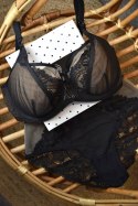 BIUSTONOSZ DOTS SEMI 19187 BLACK - CZARNY, 85C MEDIOLANO