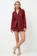 PIŻAMA DAMSKA HOLLY SHORT - RED, XL ARUELLE
