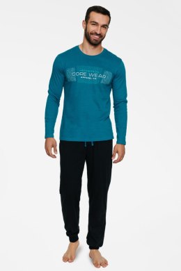 PIŻAMA MĘSKA BALE 40036 AW22 - BRĄZOWY, XL, 93X HENDERSON