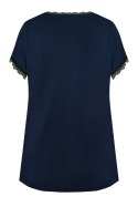 BLUZKA MARGOT GŁADKA PG 71 - RÓŻOWY, 2XL NIPPLEX