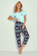 3329 PIŻAMA DAMSKA KRISTEN S-XL - TURKUS, L, 1 TARO