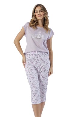 PIŻAMA DAMSKA FABIANA 1543 - LILIOWY, 2XL LEVEZA