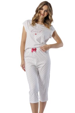 PIŻAMA DAMSKA KAJA 1550 - ŚMIETANKOWY, 2XL LEVEZA