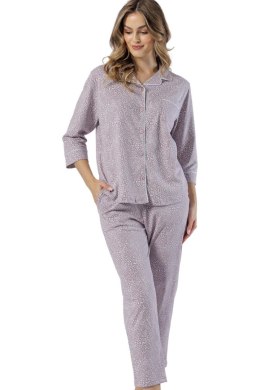 PIŻAMA DAMSKA LUIZA 1546 - CAPPUCINO, 2XL LEVEZA