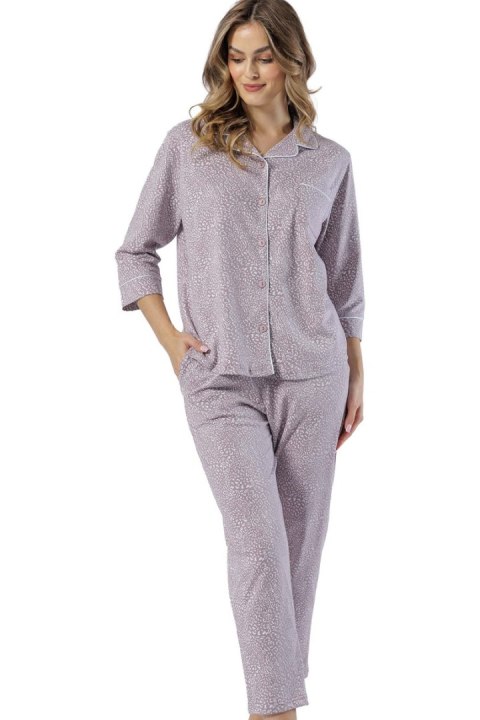 PIŻAMA DAMSKA LUIZA 1546 - CAPPUCINO, 2XL LEVEZA PIŻAMA DAMSKA LUIZA 1546 - CAPPUCINO, 2XL LEVEZA