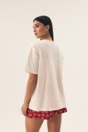 PIŻAMA DAMSKA NECESITO 42655 SS25 - BIAŁY-CZERWONY, 2XL, 01X HENDERSON LADIES