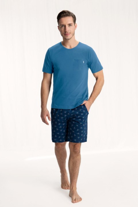 PIŻAMA MĘSKA 807 W/25 - TURKUSOWY, XXL, 1 LUNA PIŻAMA MĘSKA 807 W/25 - TURKUSOWY, XXL, 1 LUNA